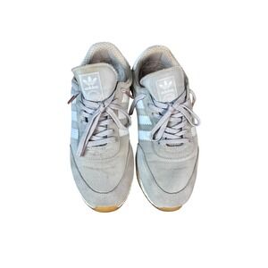 Adidas Iniki Runner Mens Gray Suede White Stripes Gum Sole